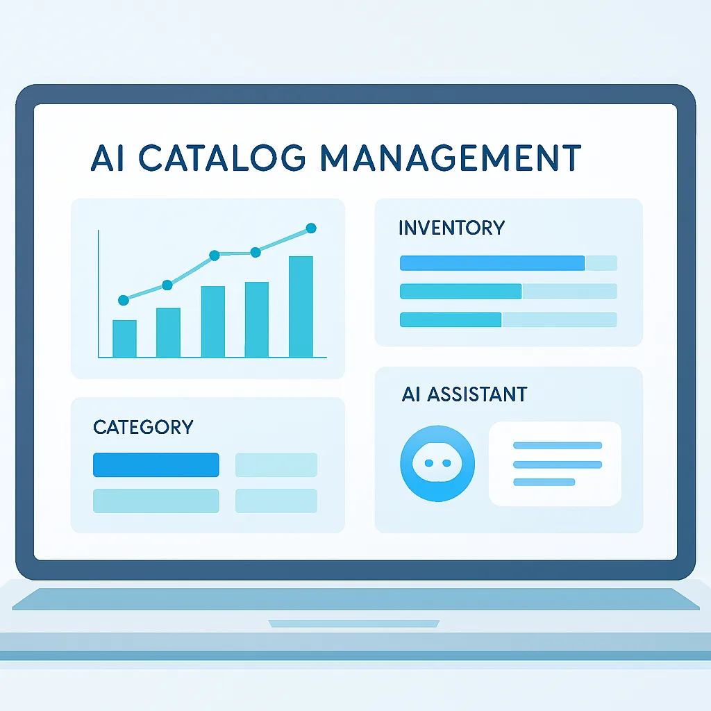AI catalog management dashboard interface