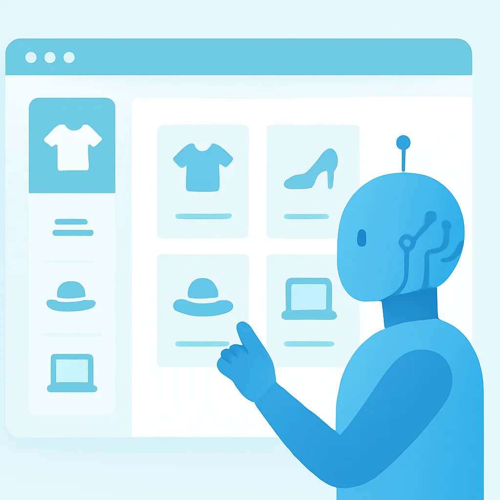AI organizing an ecommerce product catalog