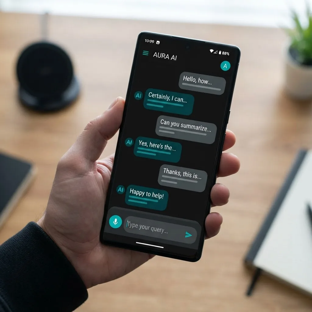 Android AI chatbot conversation interface