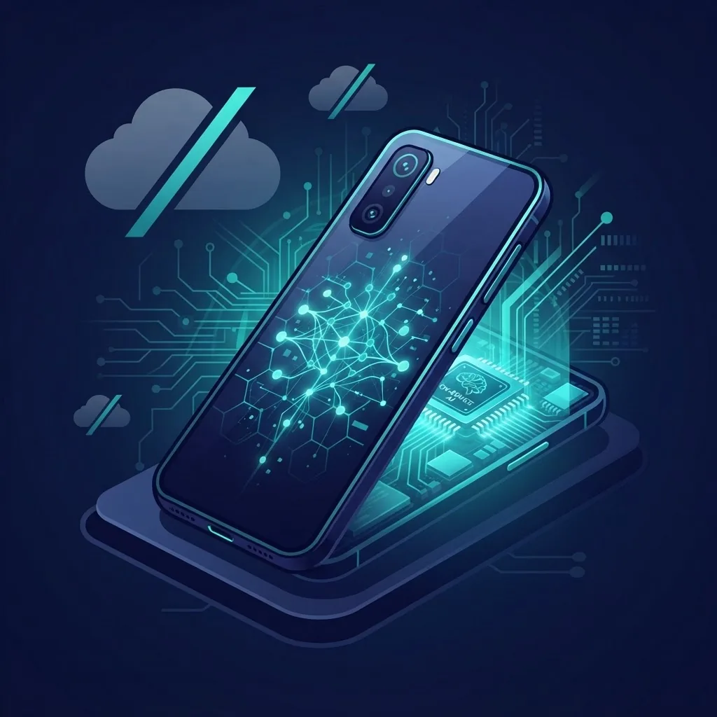 On-device local AI model running offline on a smartphone