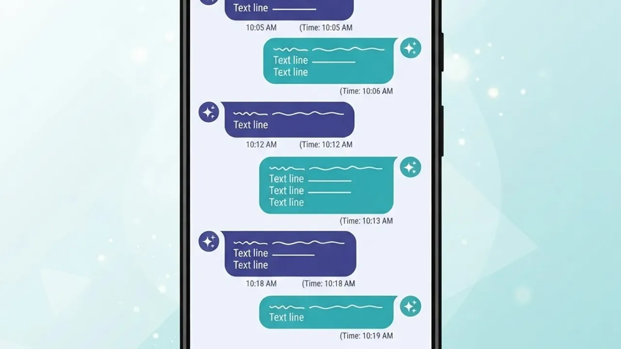 AI chatbot conversation interface on an Android phone