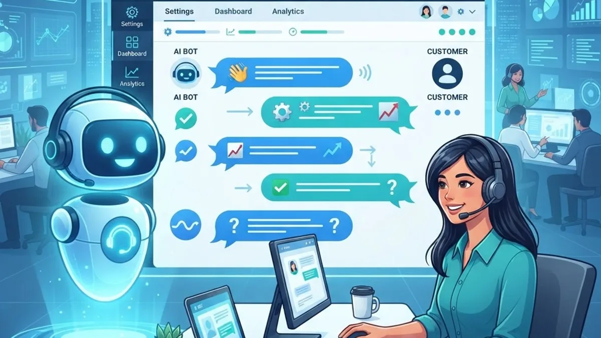 AI chatbot and customer service automation interface