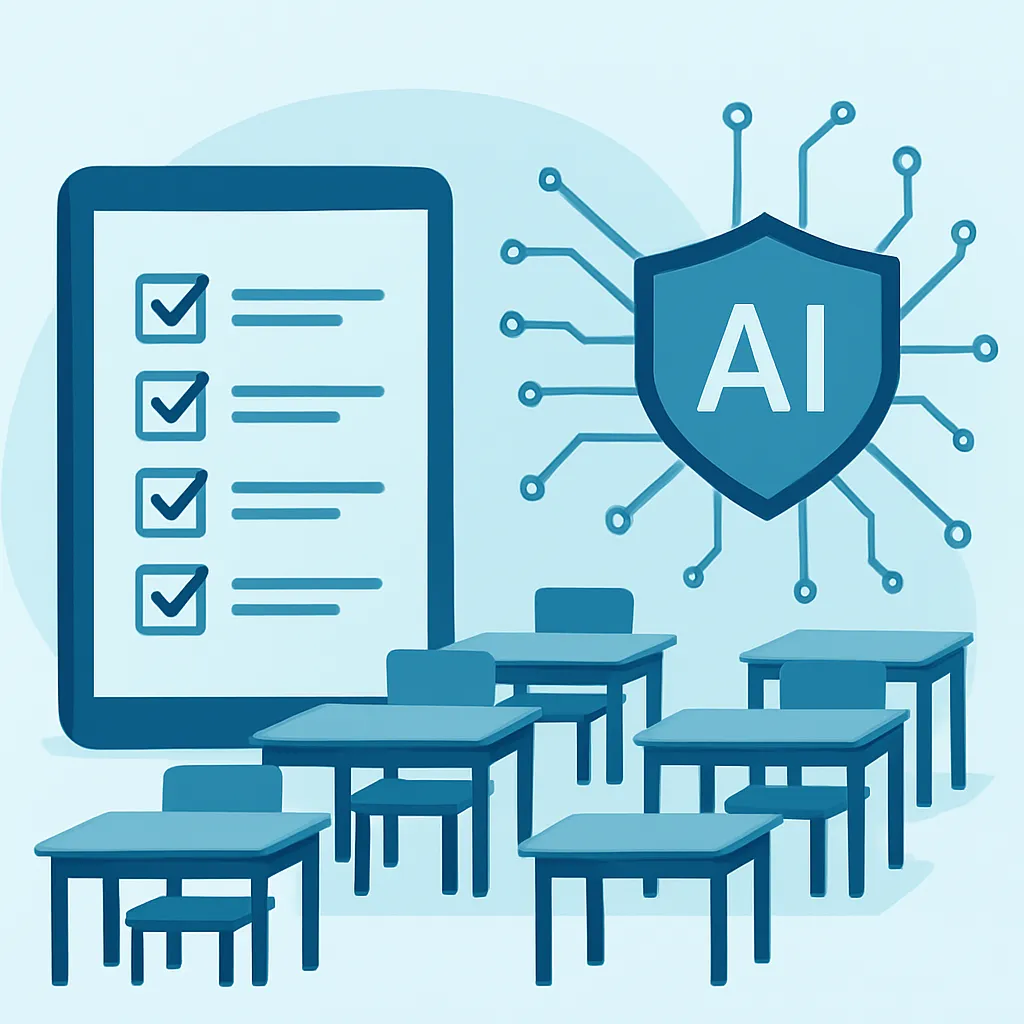AI classroom policy framework illustration