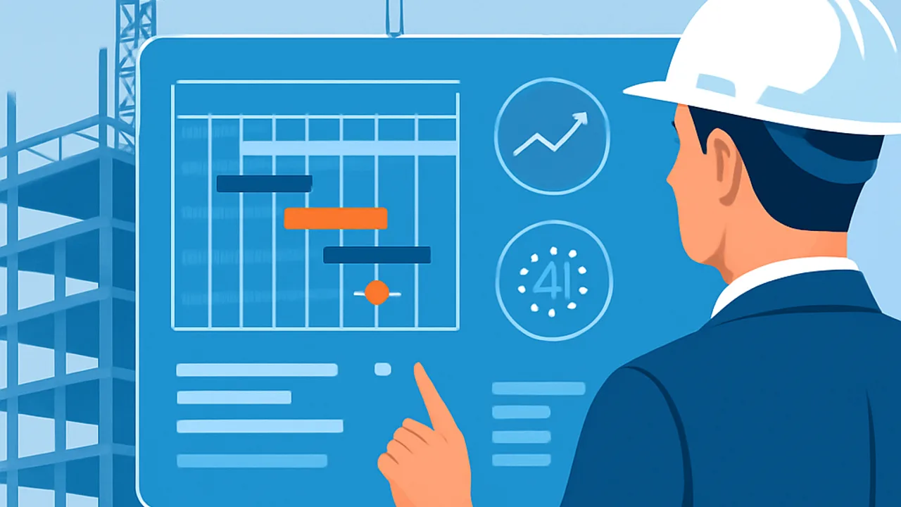 Overview of Artificial Intelligence in Construction Scheduling dashboard