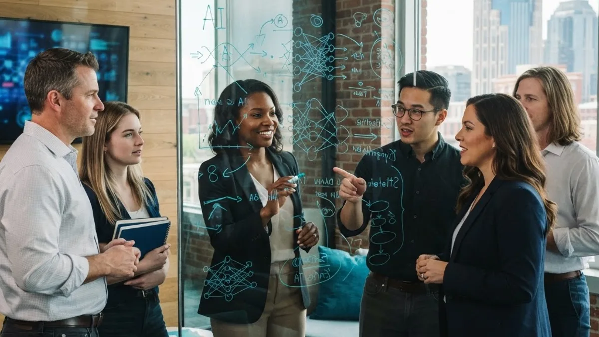 AI consulting team collaborating in a Nashville office