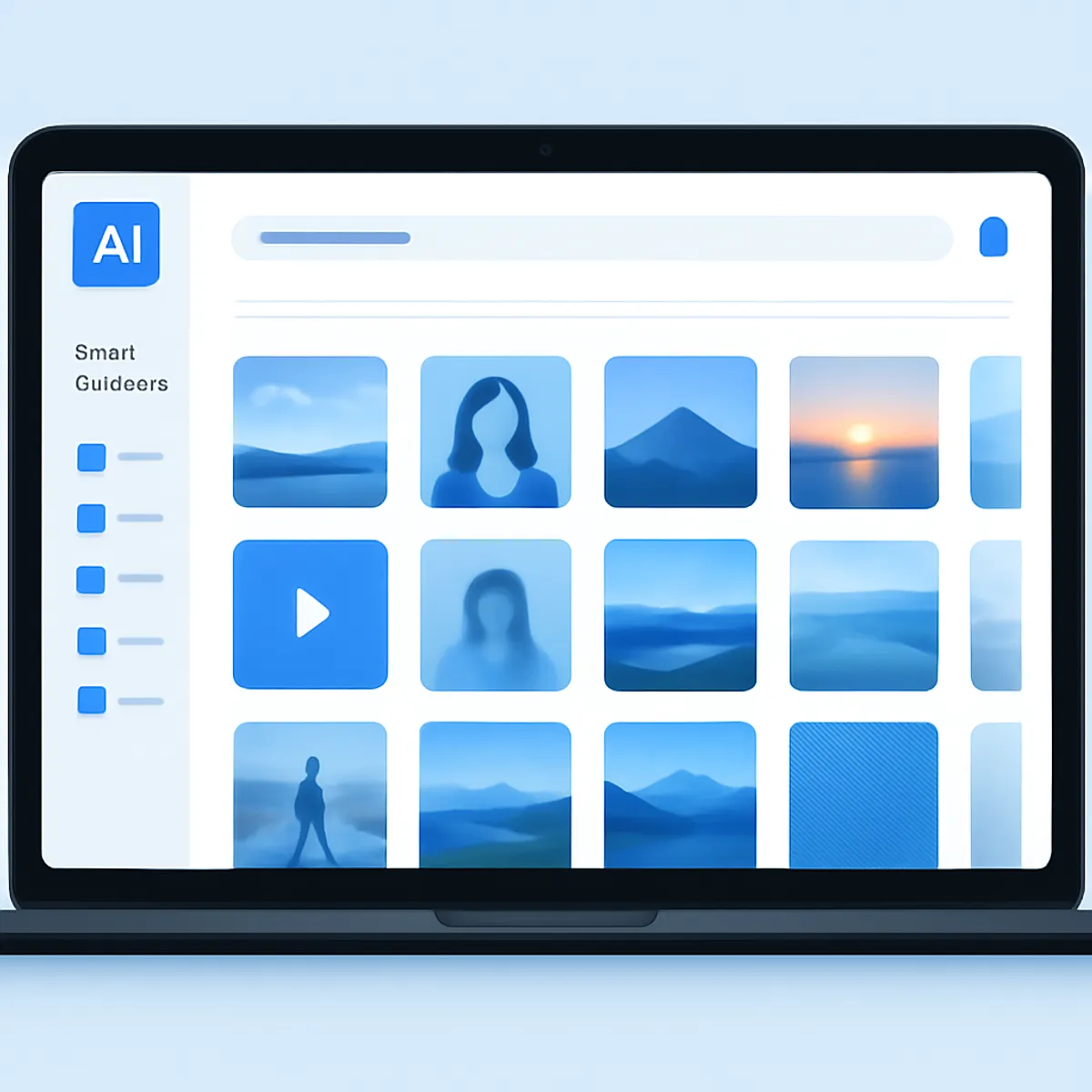 AI powered digital asset management dashboard interface