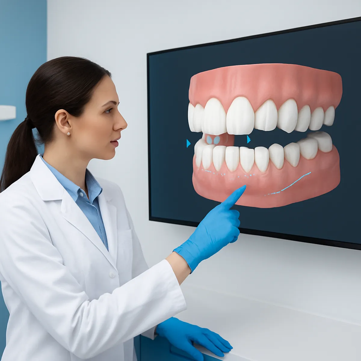 AI dental treatment planning on screen