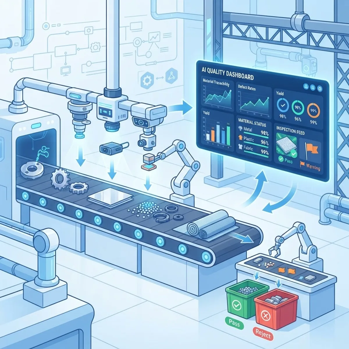 Overview of AI managing raw material quality across a supply chain