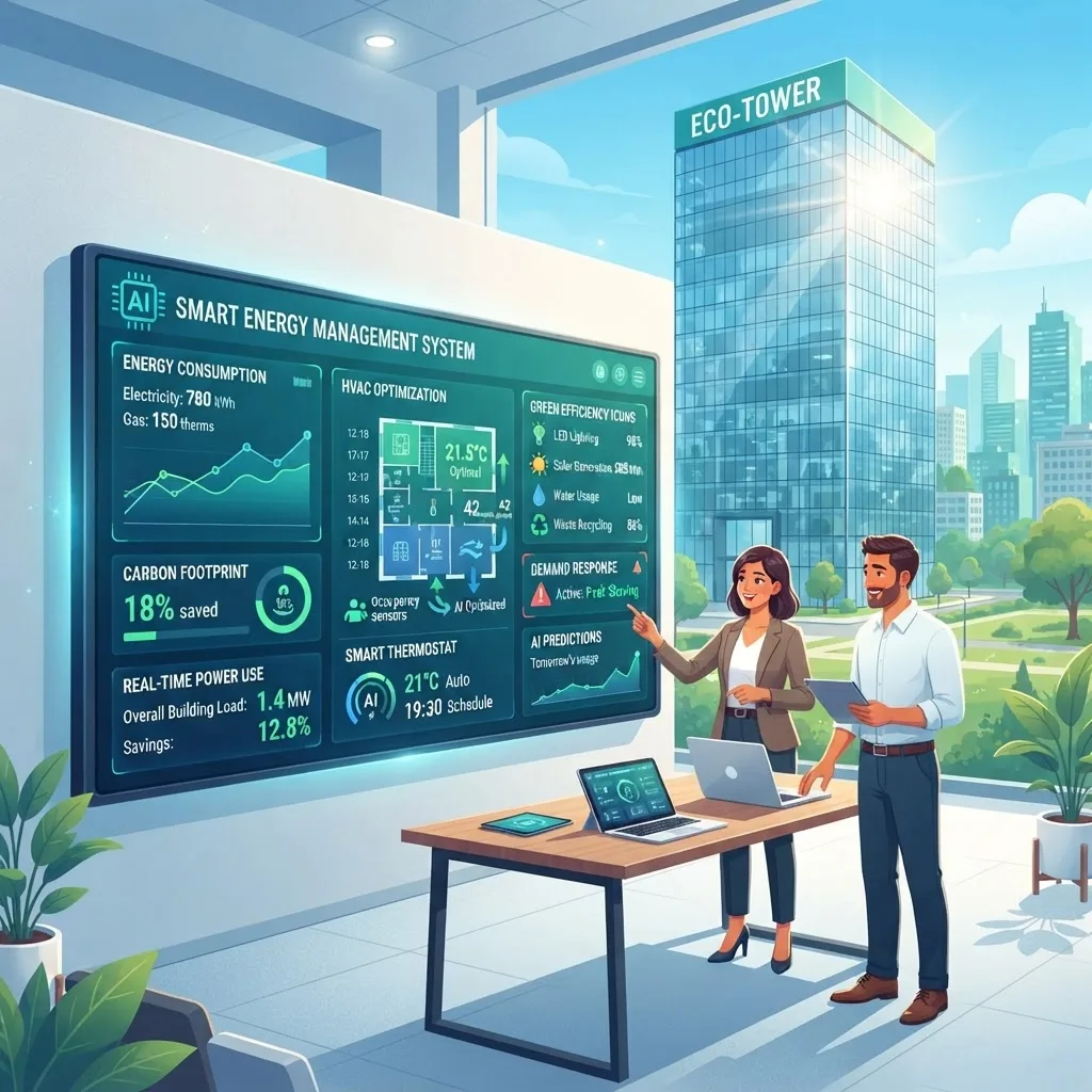AI energy management dashboard for offices
