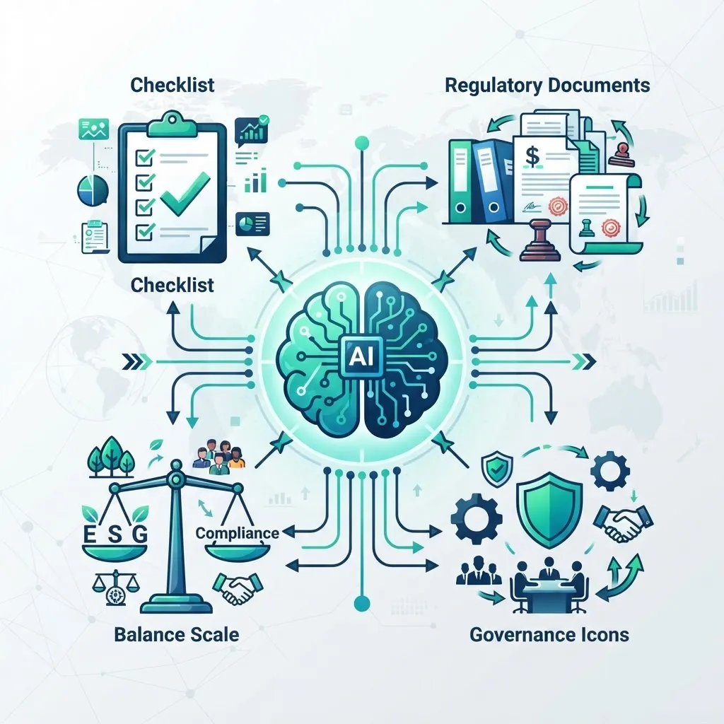AI ESG compliance framework diagram