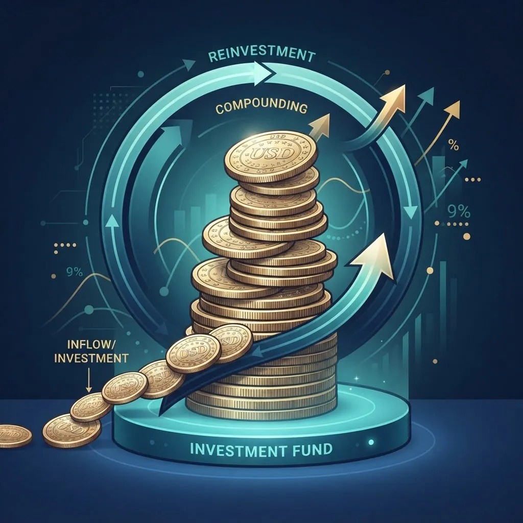 USD accumulating fund explained with compounding coins