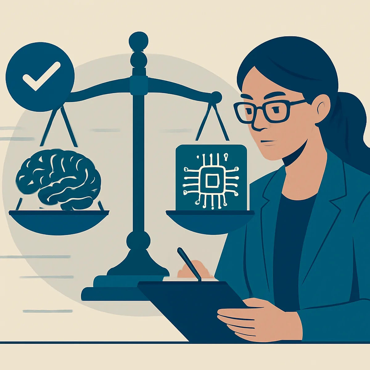 AI ethics psychologist reviewing fairness and bias