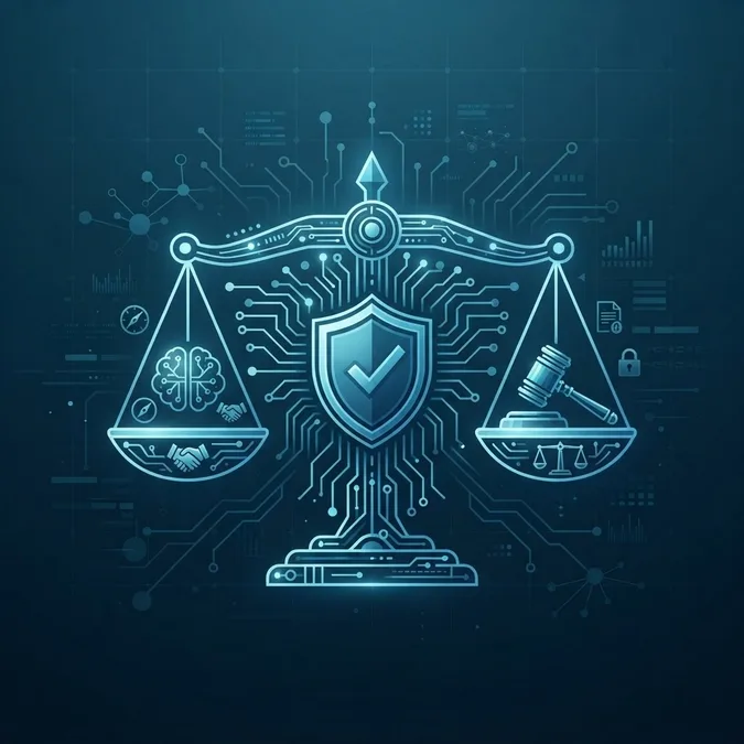 AI ethics and regulation 2026 illustration