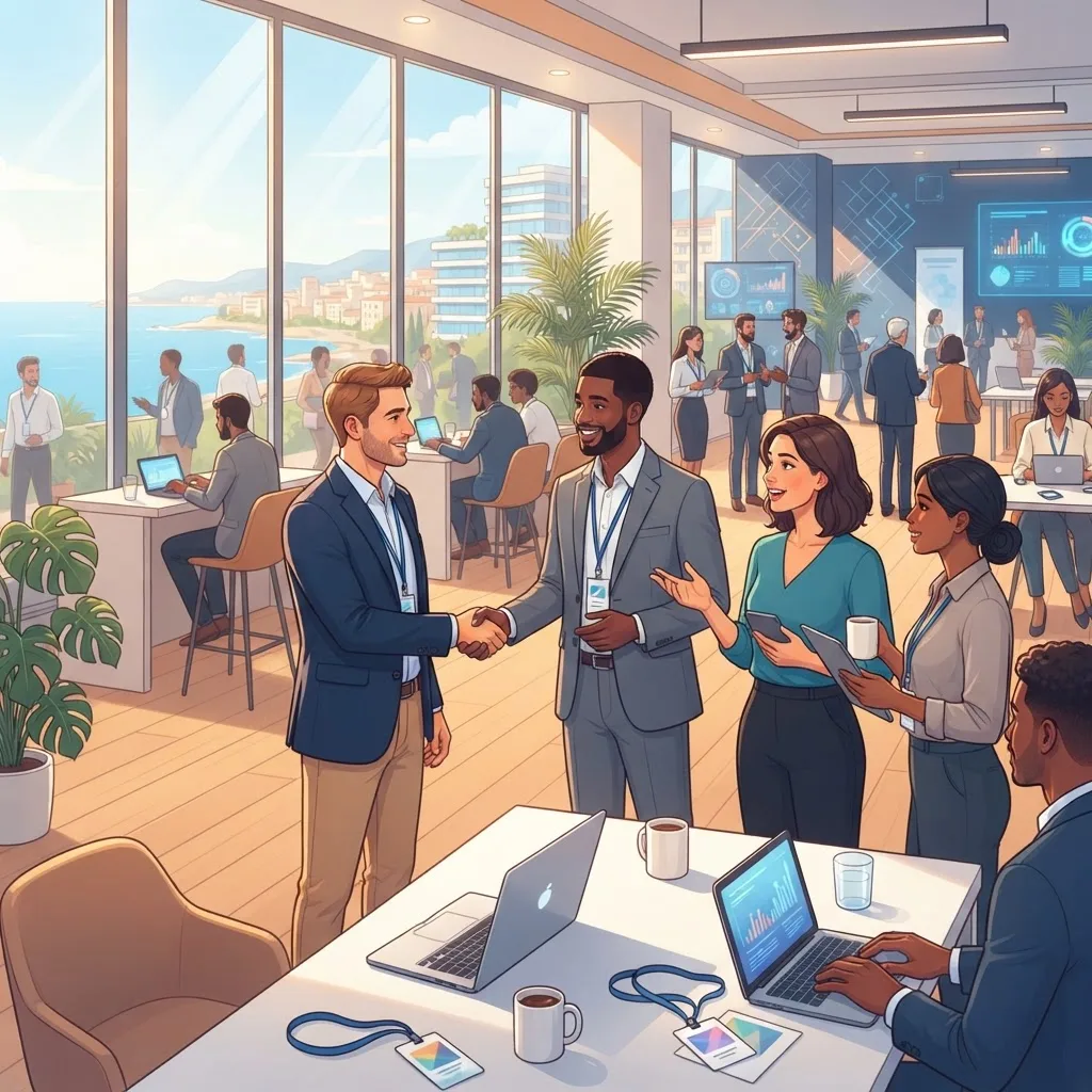 Networking lounge at the Cannes AI festival