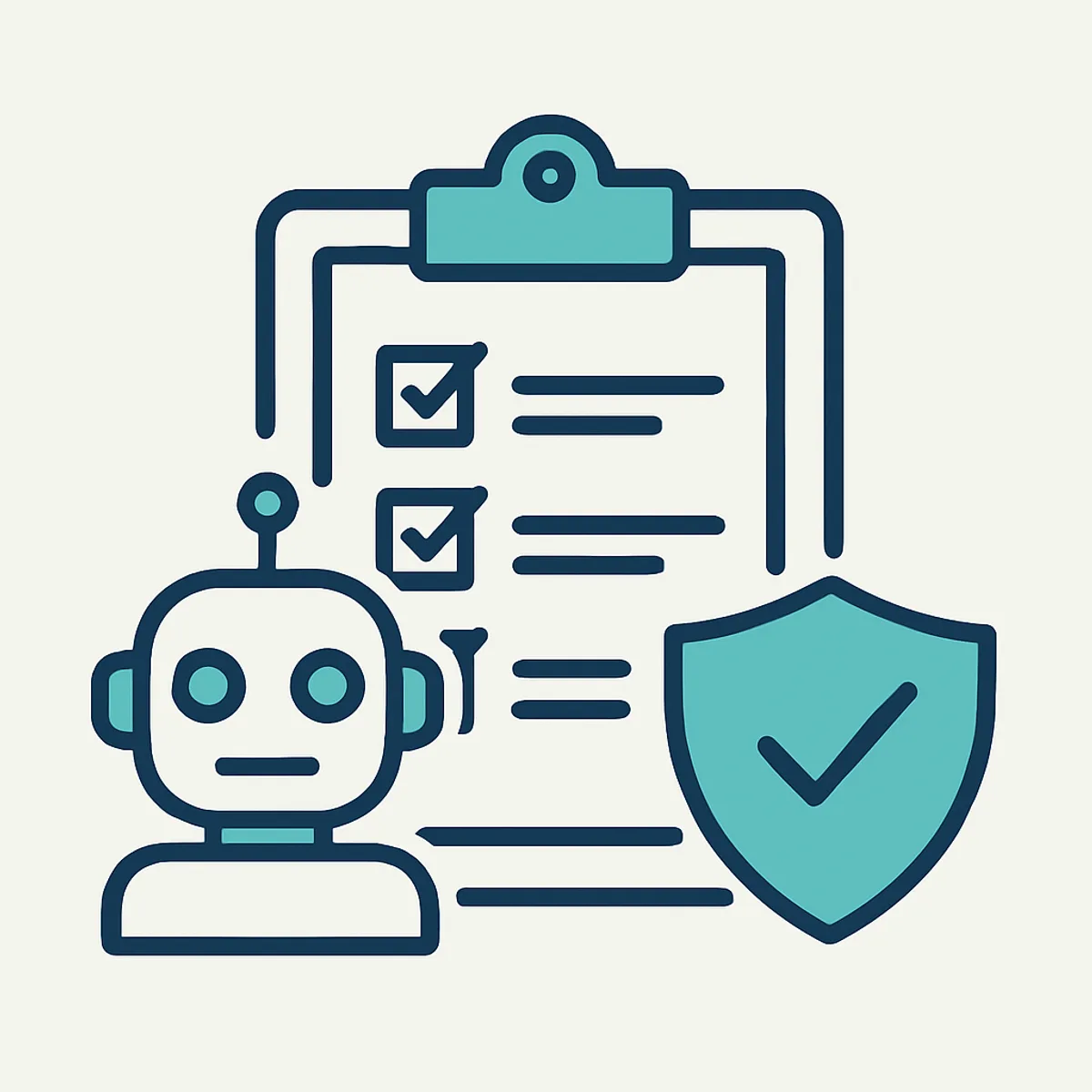 AI governance and compliance checklist illustration