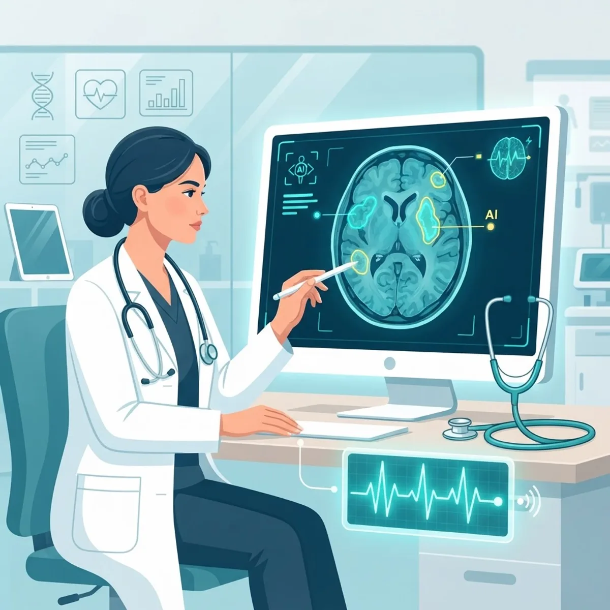 AI used in healthcare diagnostics and medical imaging