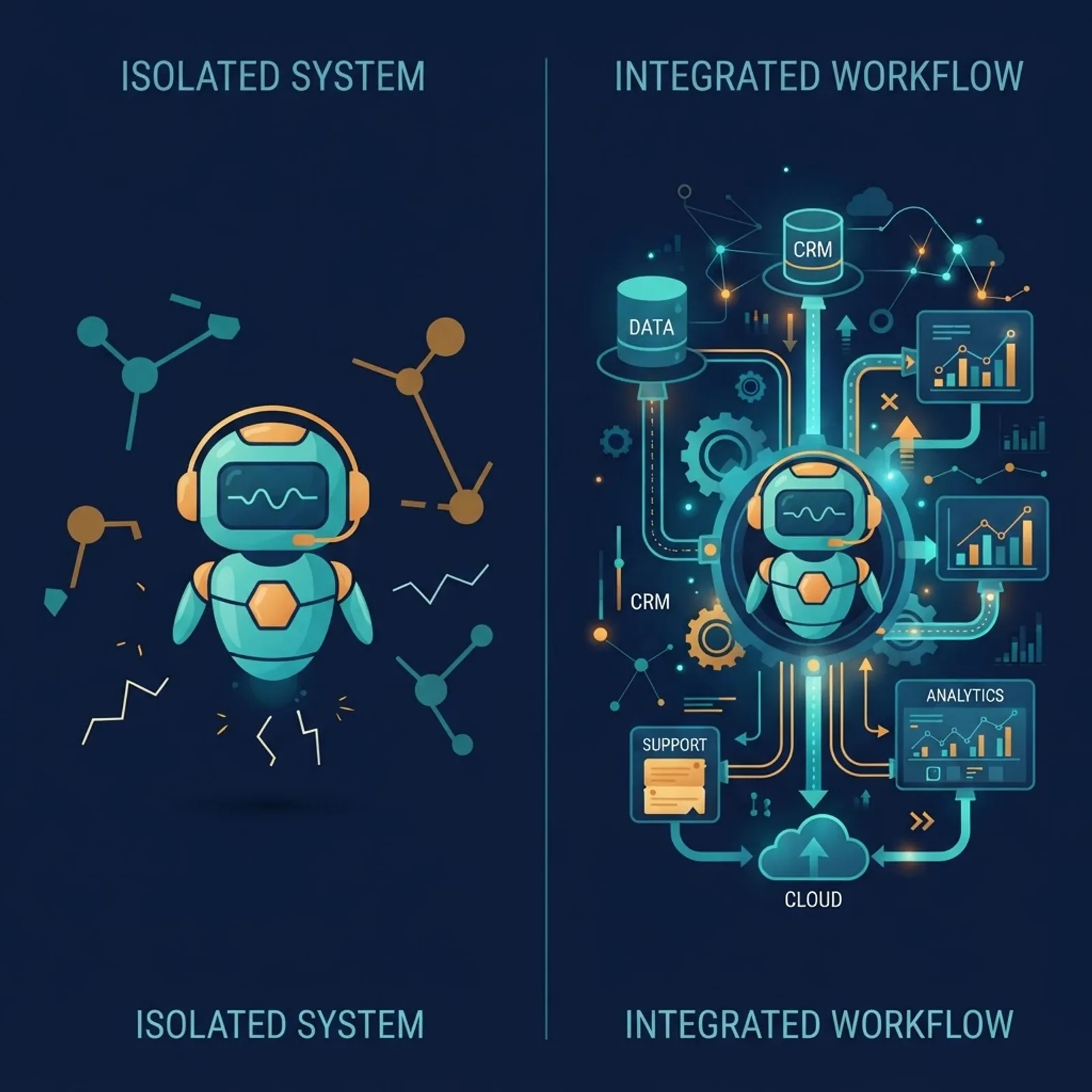 Standalone AI tool versus integrated AI system