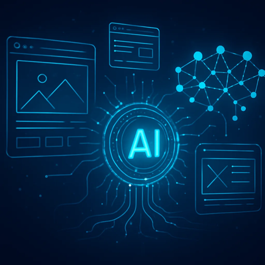 Futuristic vision of AI powered website design