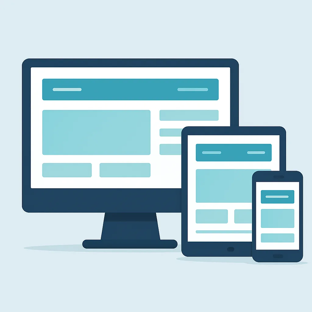 AI landing page displayed responsively across devices