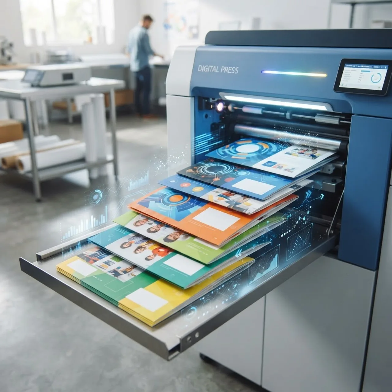 Personalized printed marketing materials from a digital printer