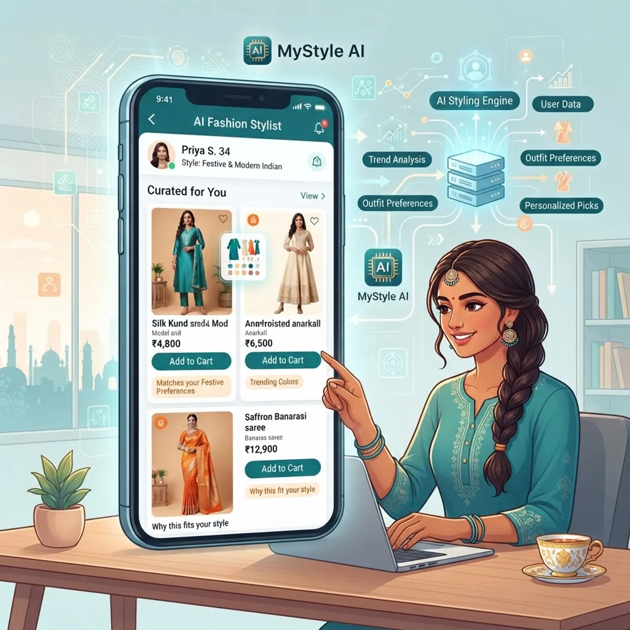AI personalized shopping recommendations for Indian fashion