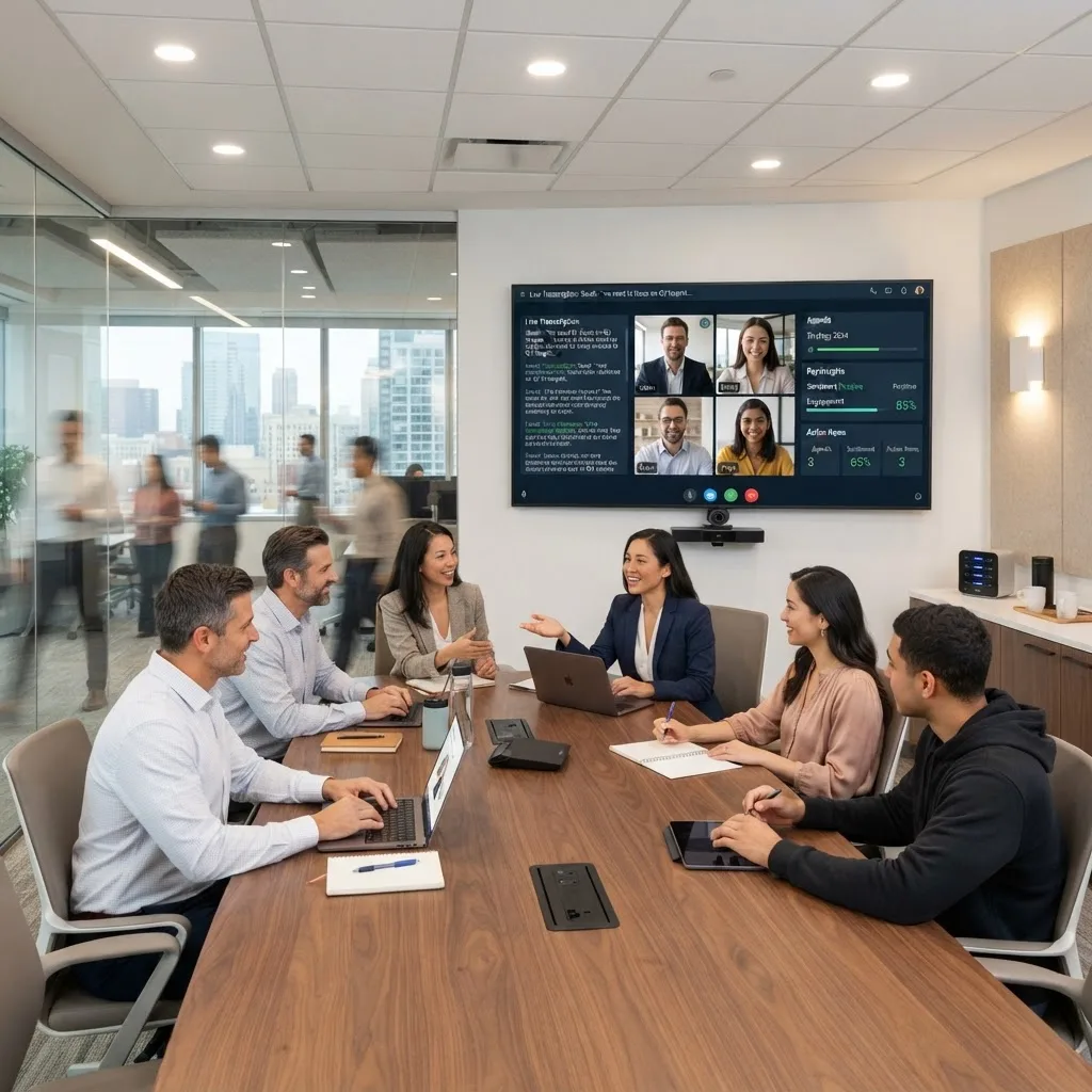 AI-powered smart meeting room with live analytics
