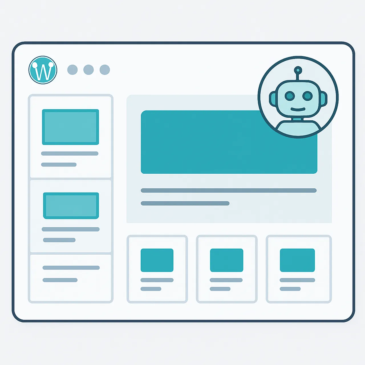 AI powered WordPress website builder interface with drag and drop blocks