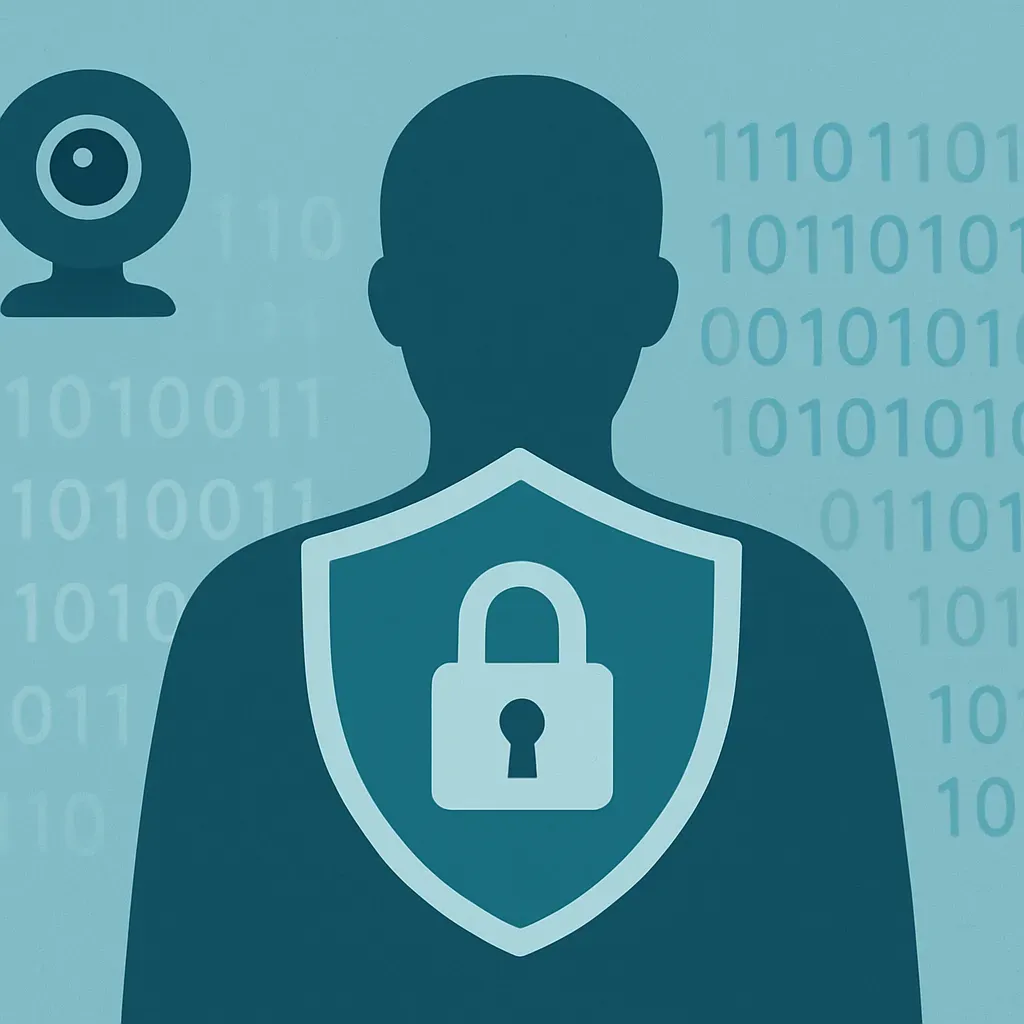 Digital privacy shield protecting a person's facial data
