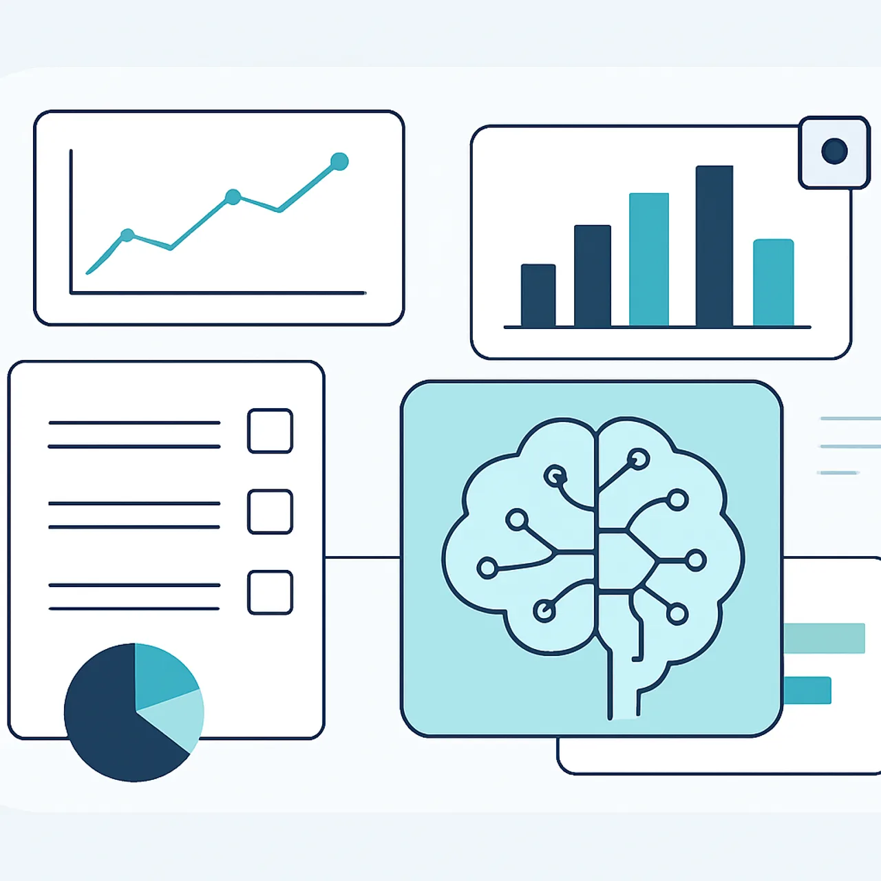 Analyzing artificial intelligence questionnaire data on a dashboard