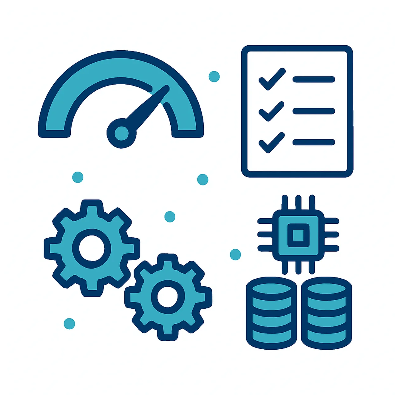 AI readiness evaluation framework with gauge and checklist