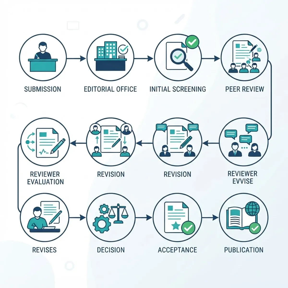 Academic peer review and publication workflow