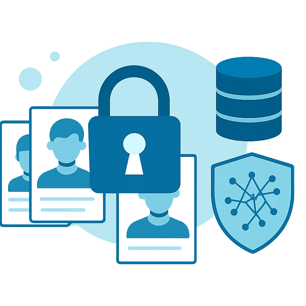 Student data privacy in AI education illustration