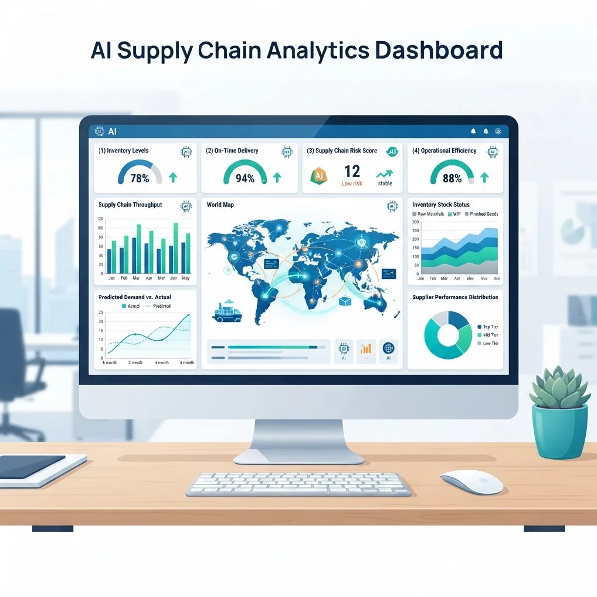 AI supply chain analytics dashboard