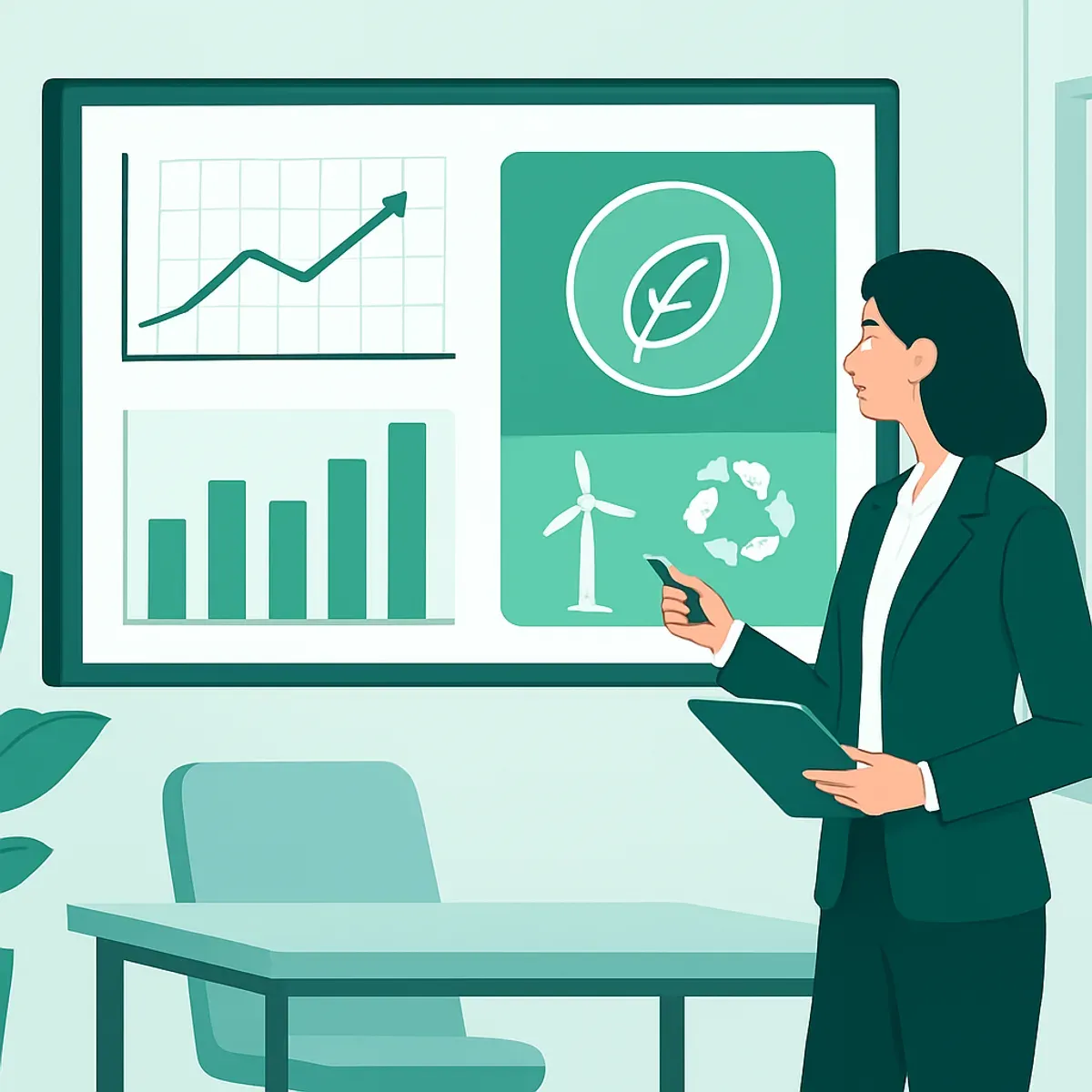 AI sustainability consulting overview dashboard