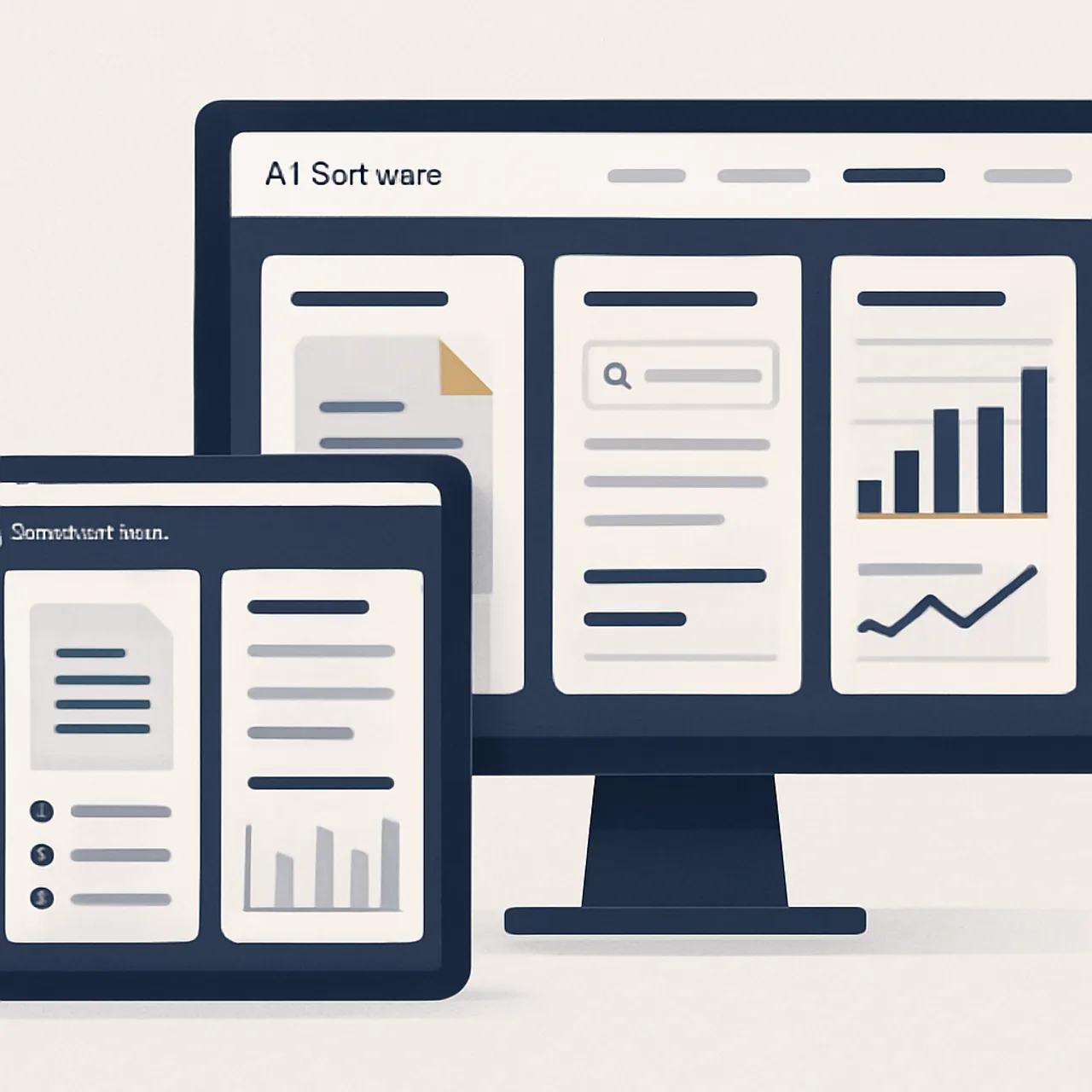 AI software dashboard with document review and analytics panels for law firms