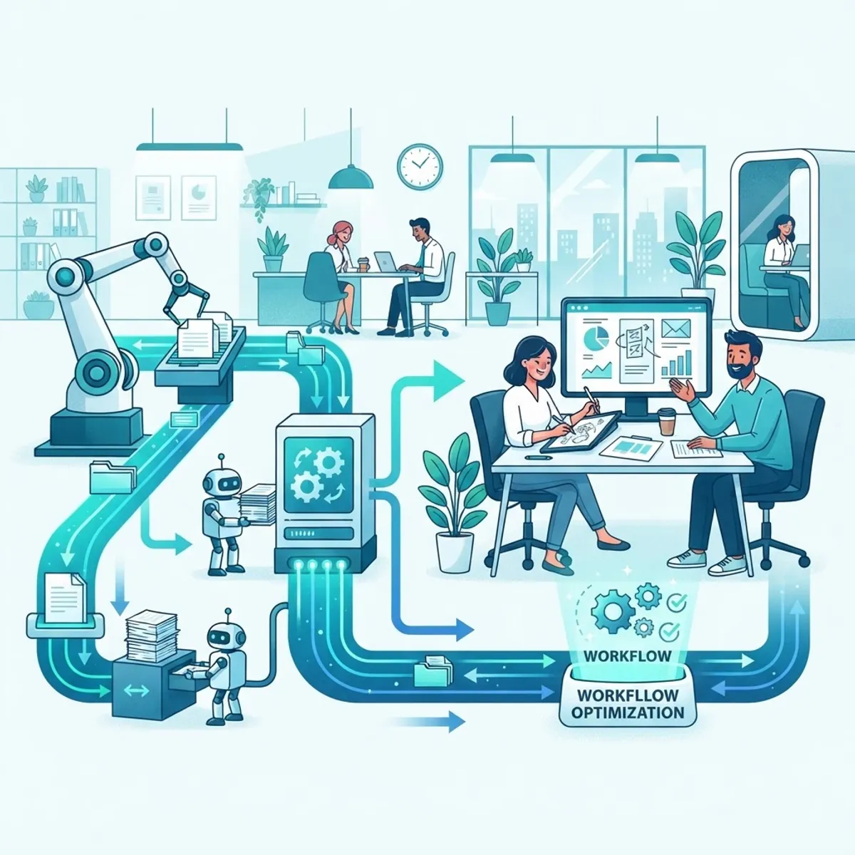 AI workplace automation improving efficiency