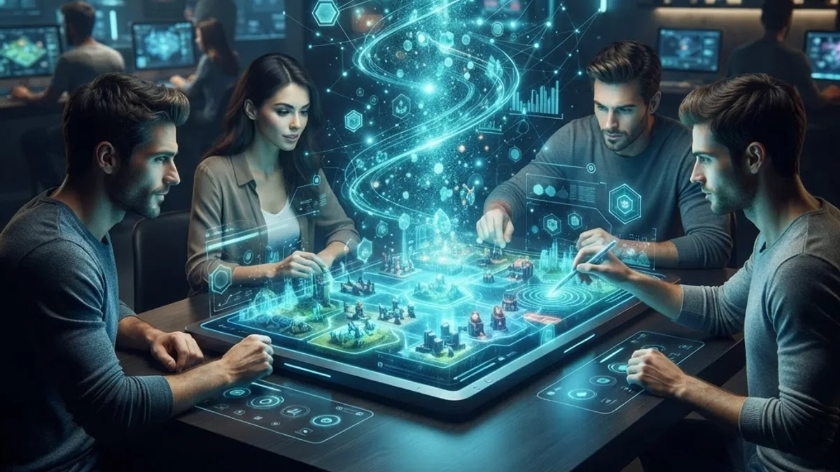 Futuristic holographic board game powered by AI