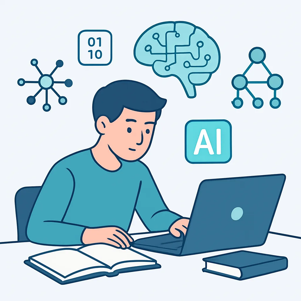 Student studying Artificial Intelligence concepts