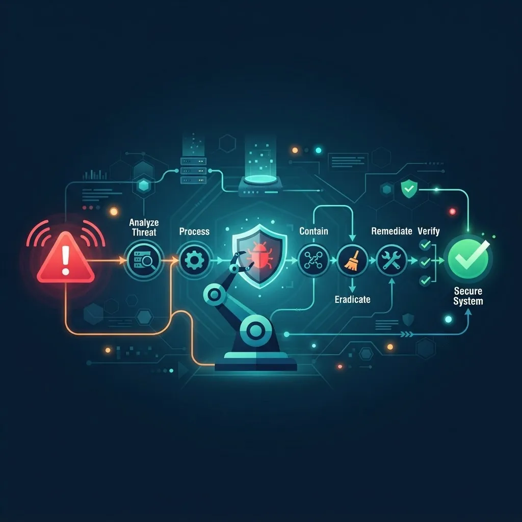 Automated incident response workflow containing threats in real time