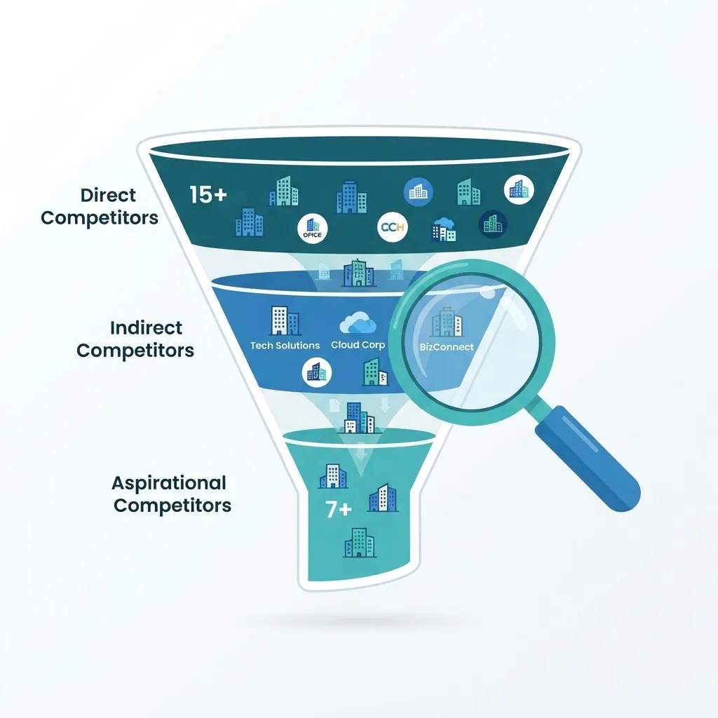 Framework for identifying and tiering B2B competitors