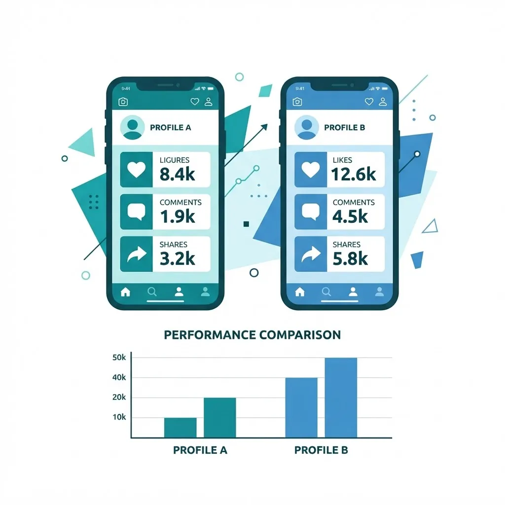 Social media benchmarking comparison for B2B brands