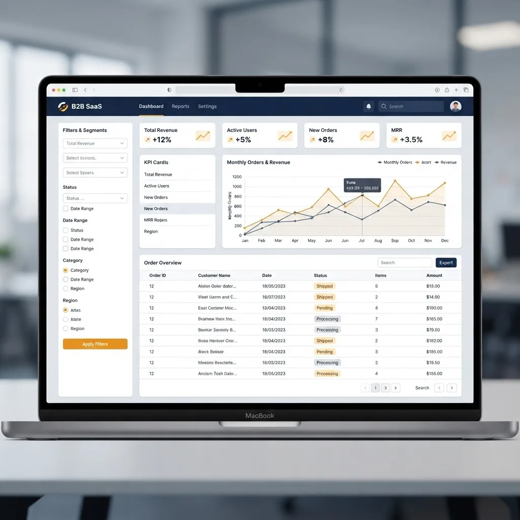 B2B SaaS dashboard analytics design