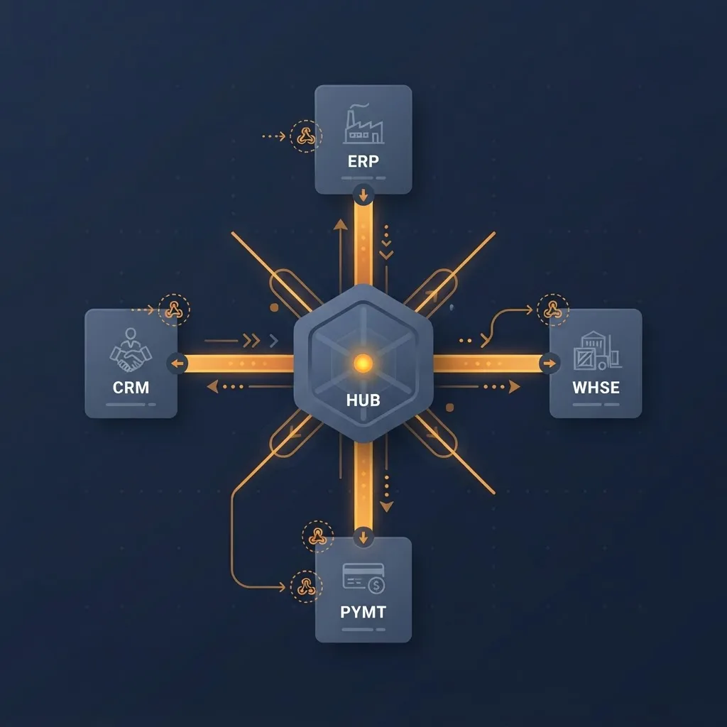 B2B web app integration with ERP and CRM