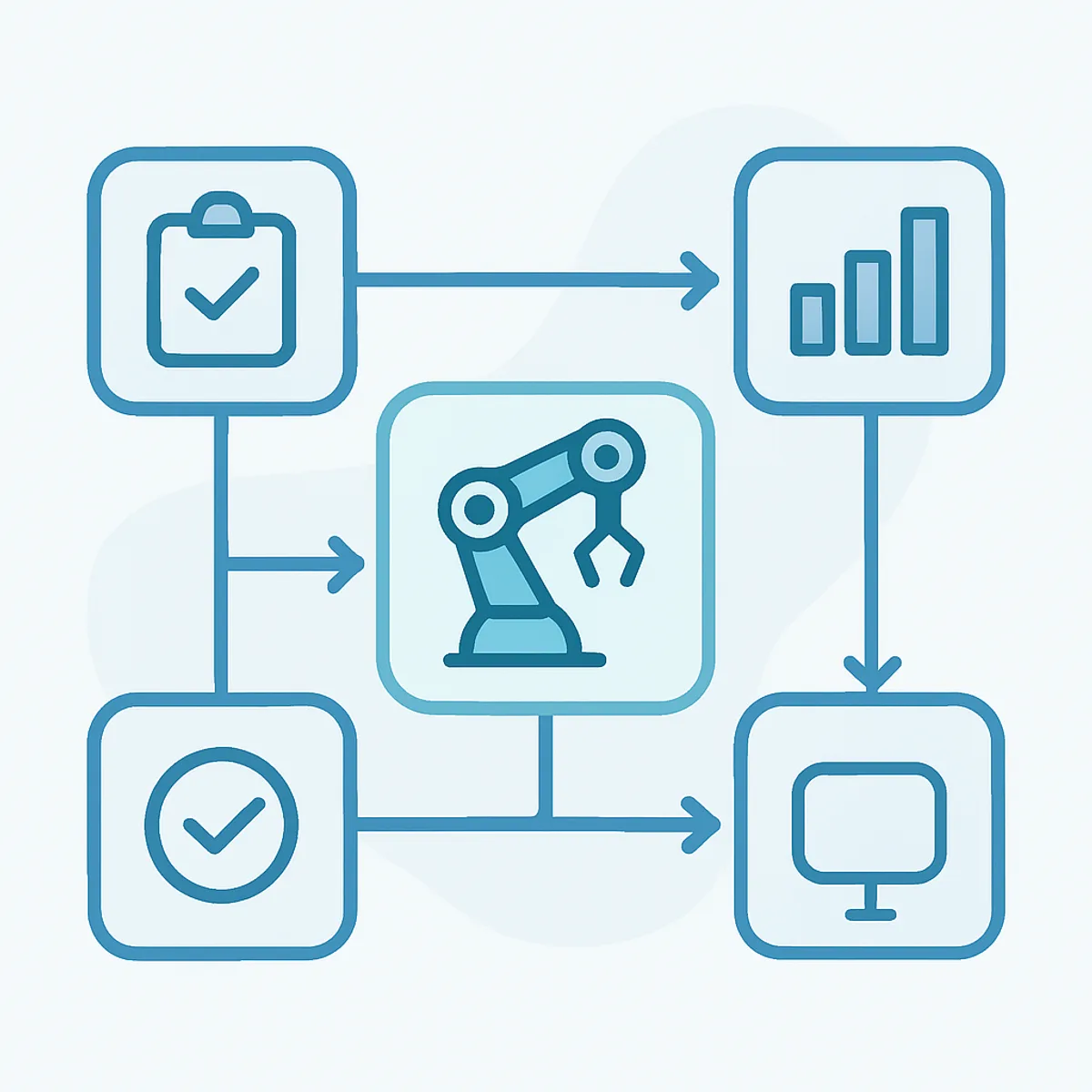 AI automation workflow illustration