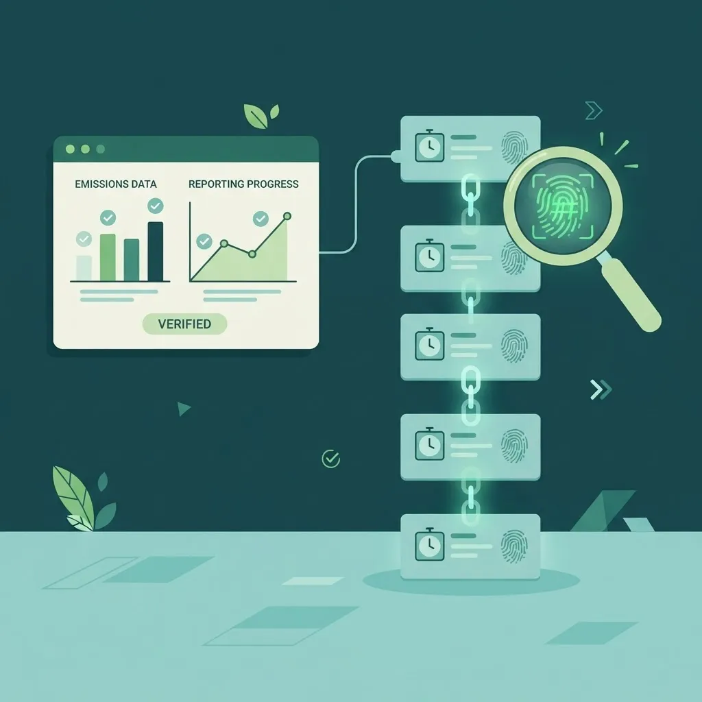 Blockchain ESG reporting audit trail