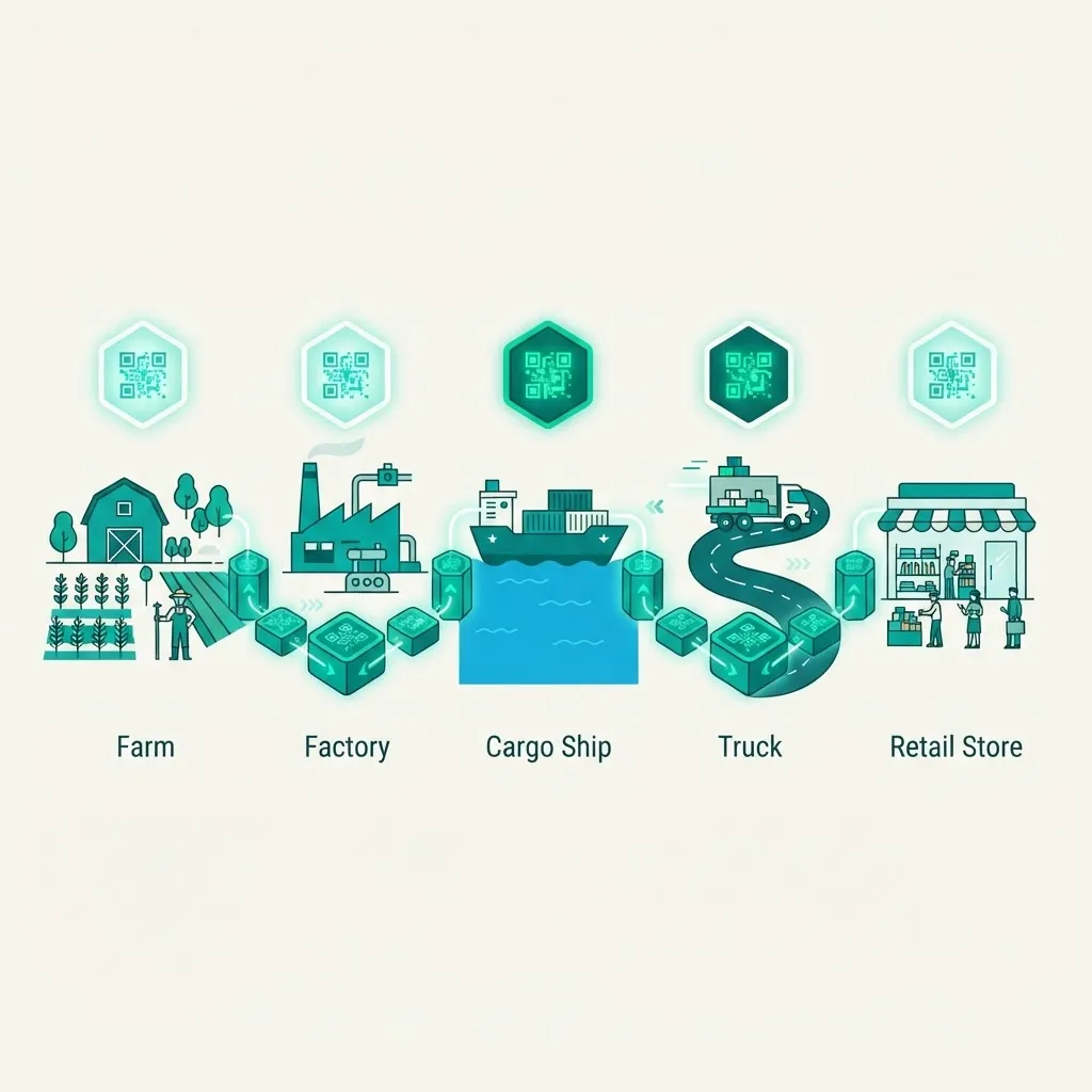Blockchain supply chain traceability from farm to retail