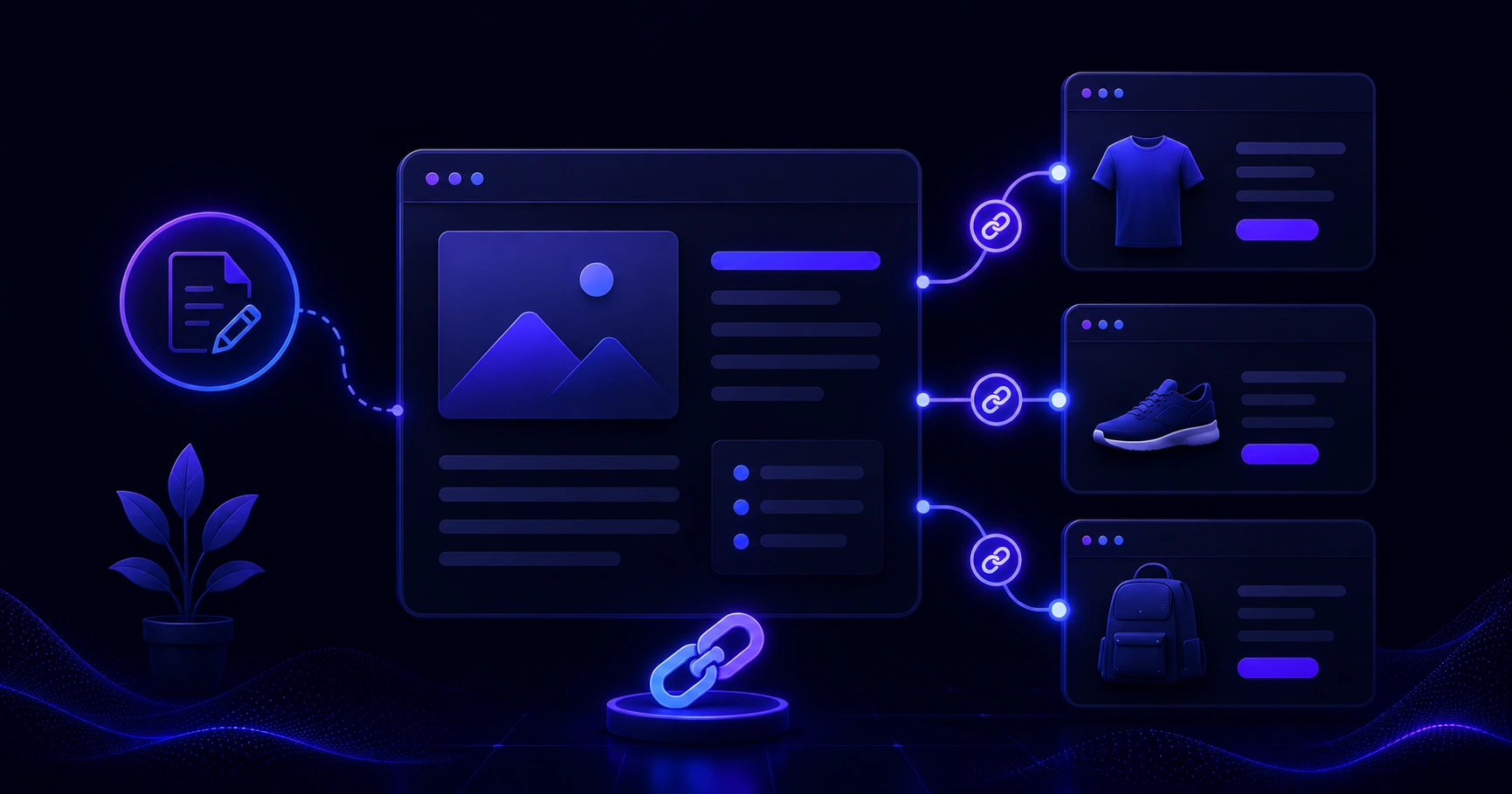 Blog content internal linking strategy for ecommerce product pages