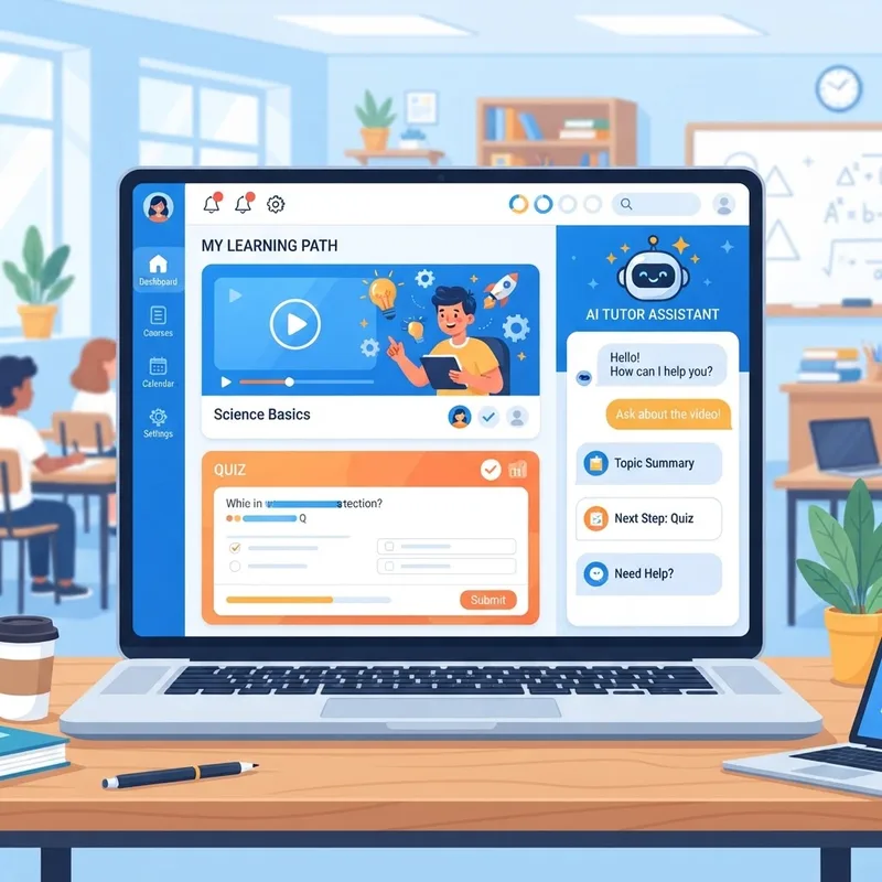 Overview of an AI-powered learning dashboard