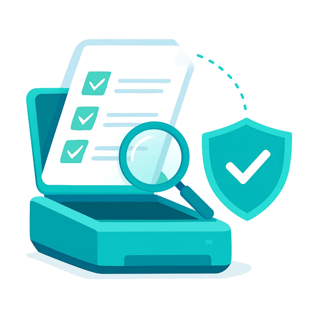Built-in compliance checks scanning a document for violations