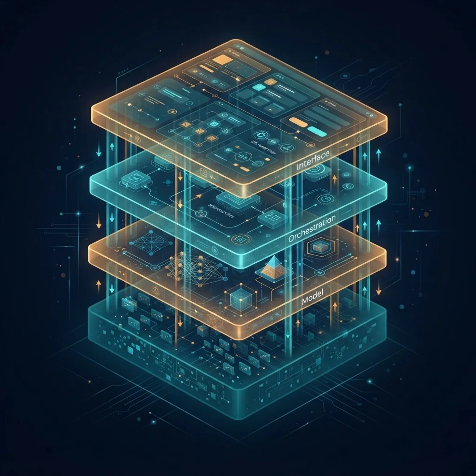 Four layer AI integration architecture stack
